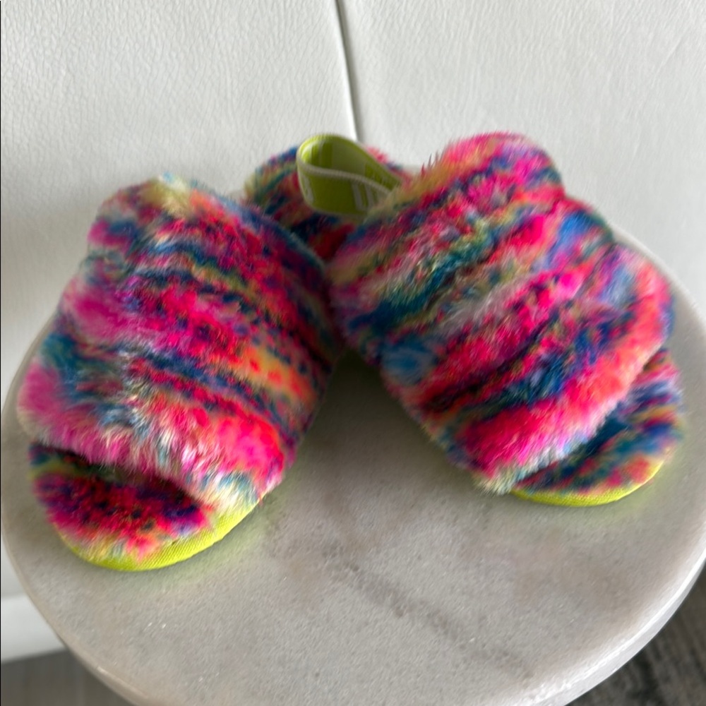 UGG Kids Slippers in Multicolor Fur